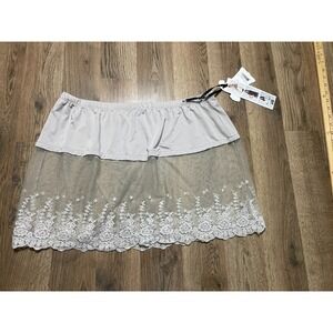DEMDACO Skirt, Women's Size XL, Gray, Slip Lace, Pull On NWT